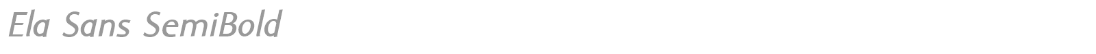 Ela Sans SemiBold font preview